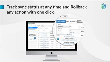 Track Sync Status at Any Time and Rollback Any Action with One Click