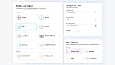 Add Lesson/Quiz