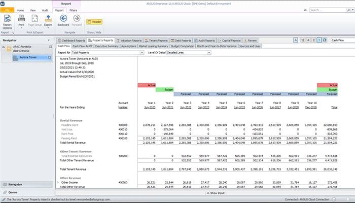 ARGUS Enterprise Cash Flow