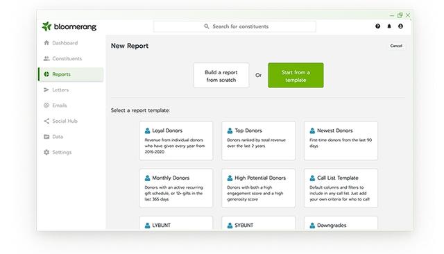 Bloomerang Software Report Templates