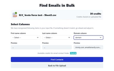 Bulk Email Search