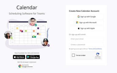 Calendar Create New Account
