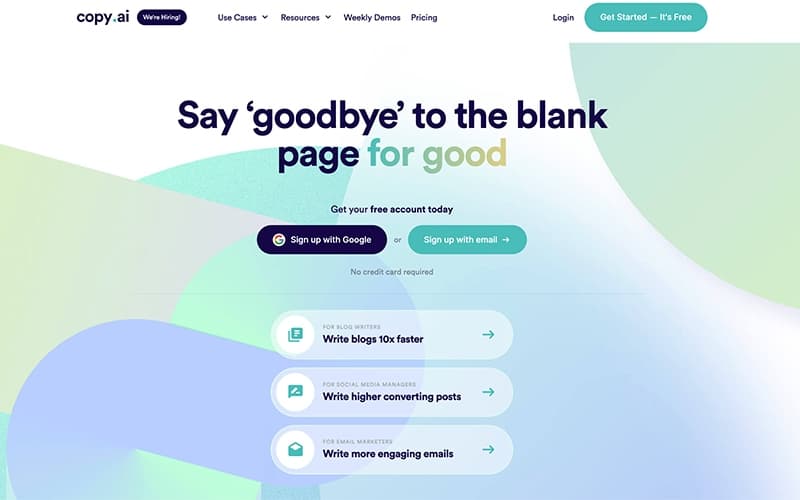 Copy.ai Software AI-Powered Copywriting Tools