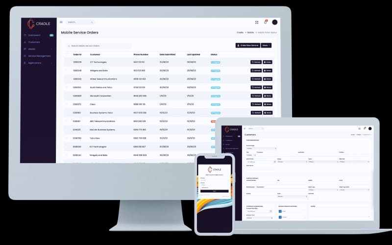 Cradle Mobile Service Orders