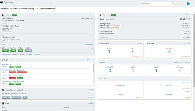 Stax Bill Customer Overview Dashboard