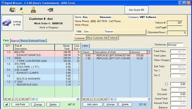 Digital Wrench Data Organization and Sorting