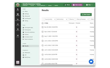 Easy LMS Analyze Results