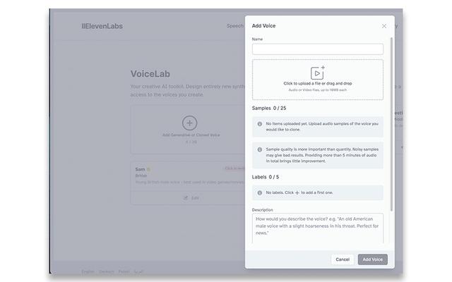 ElevenLabs Voice Lab