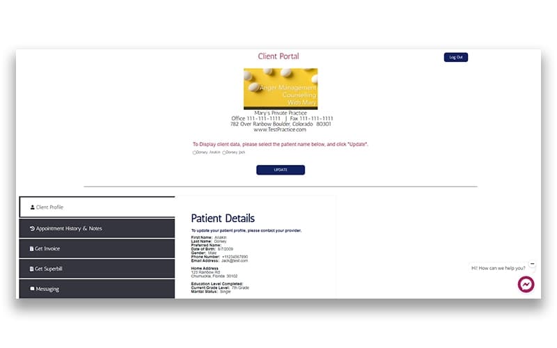 EmbarkEMR Client Portal