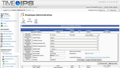 Employee administration