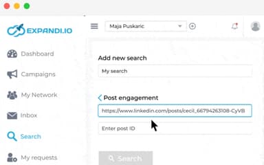 Expandi Add New Search