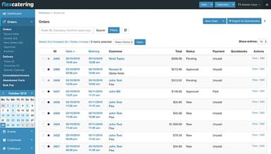 Flex Catering order tracker