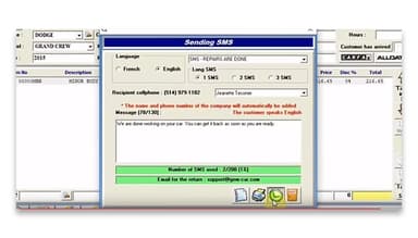 GEM-CAR Software Sending SMS