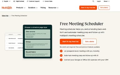 HubSpot Meetings HomePage