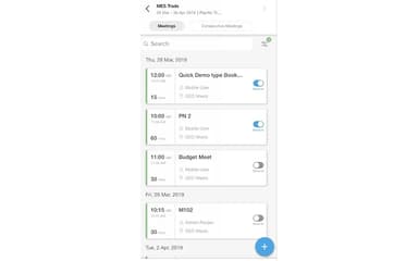 Jifflenow Meetings Schedule