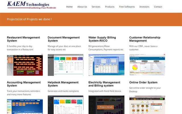 KAEM Technologies Project List