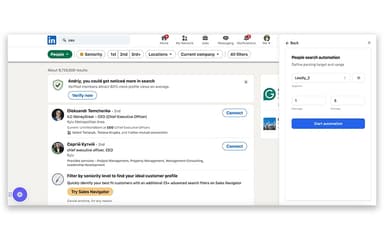 Leadly LinkedIn Homepage