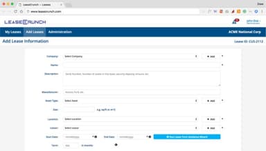 LeaseCrunch lease addition
