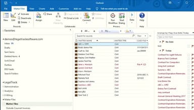 Legal Track Outlook View