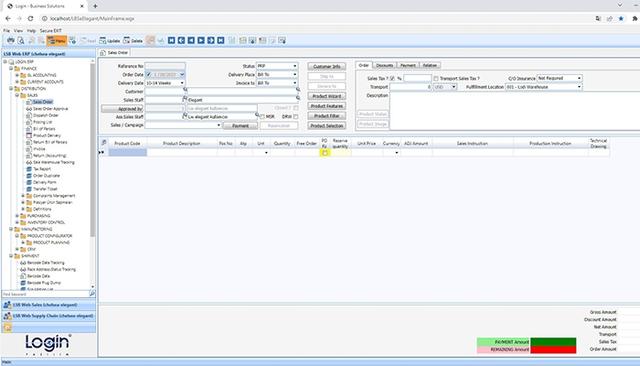 Login ERP Sales Order