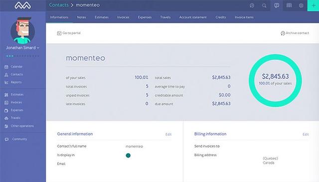 Client dashboard