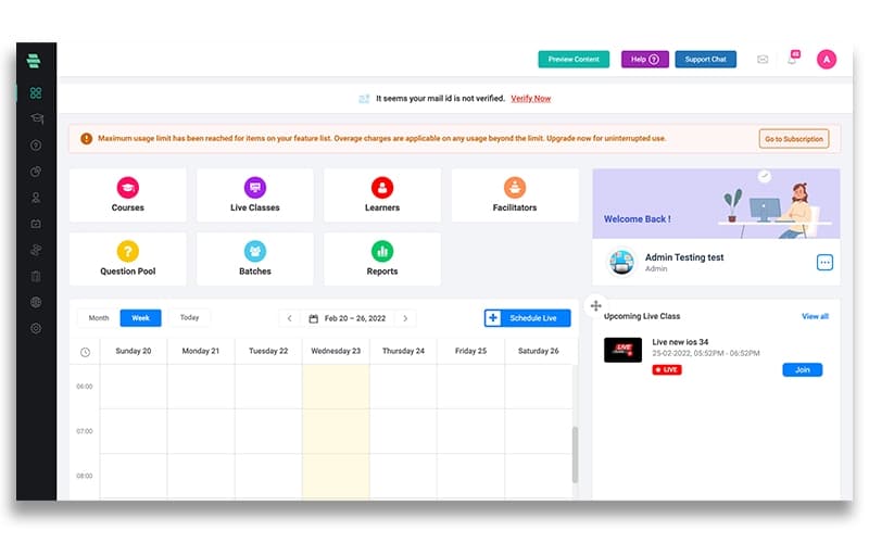 Mykademy Dashboard