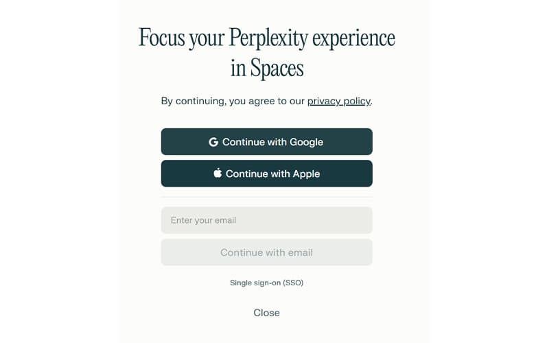 Perplexity Login