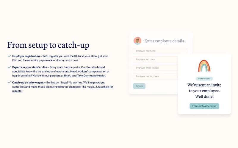 Poppins Payroll Enter Employee Details