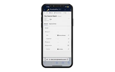 PracticePro 365 New Expense Report