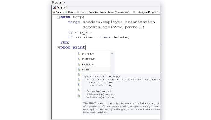 Program view