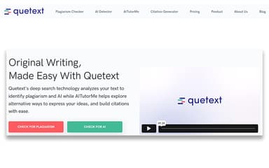Quetext Homepage