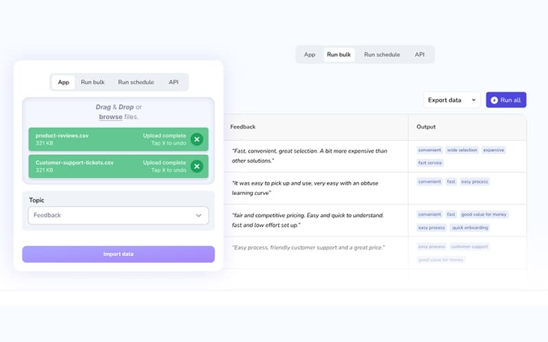 Relevance AI Import Data