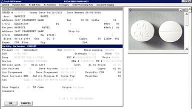 Rx30 Pharmacy System Order