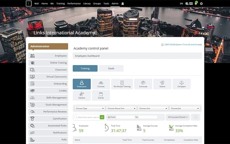 Schoox LMS Admin Homepage