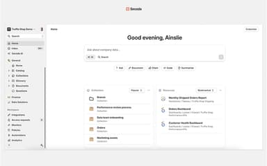 Secoda Homepage