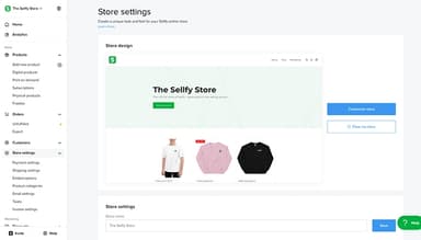Sellfy Store Customization