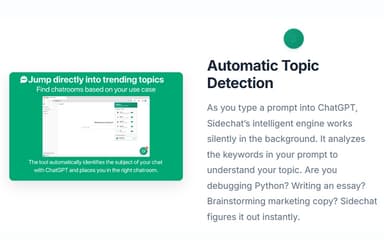SideChat Automatic Topic Detection