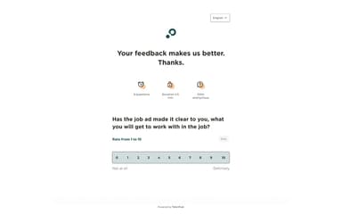 Talenthub Feedback Page