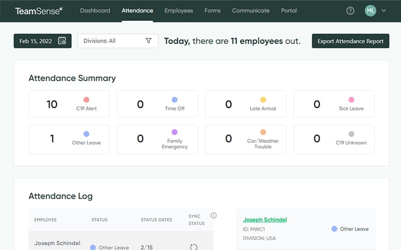 TeamSense Attendance
