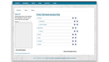 Tendenci Software Control Navigation