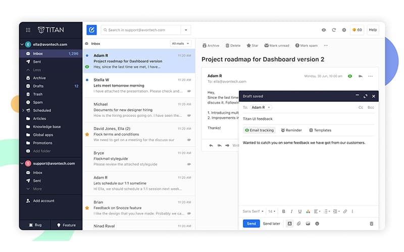 Titan Email Message Compose
