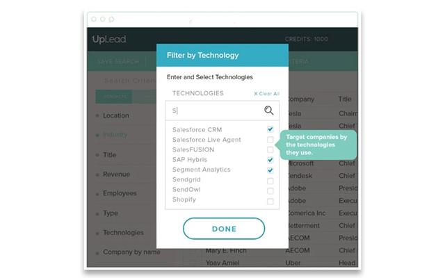 UpLead Technology Tracking