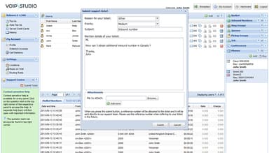 VoIPstudio Support Ticket
