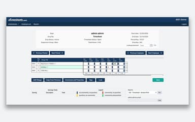 eTimesheets Timesheet