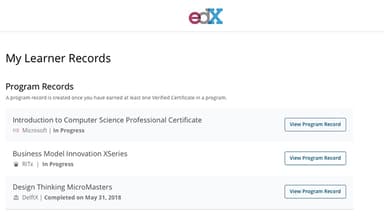 edX learner records