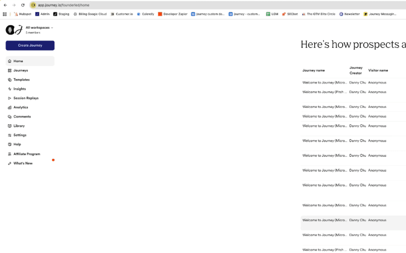 Journey Home Page