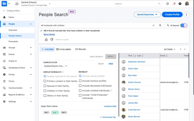 Pushpay People Search