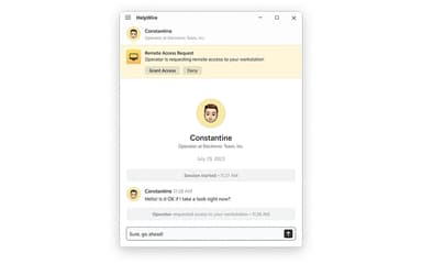 HelpWire Support Chat Window