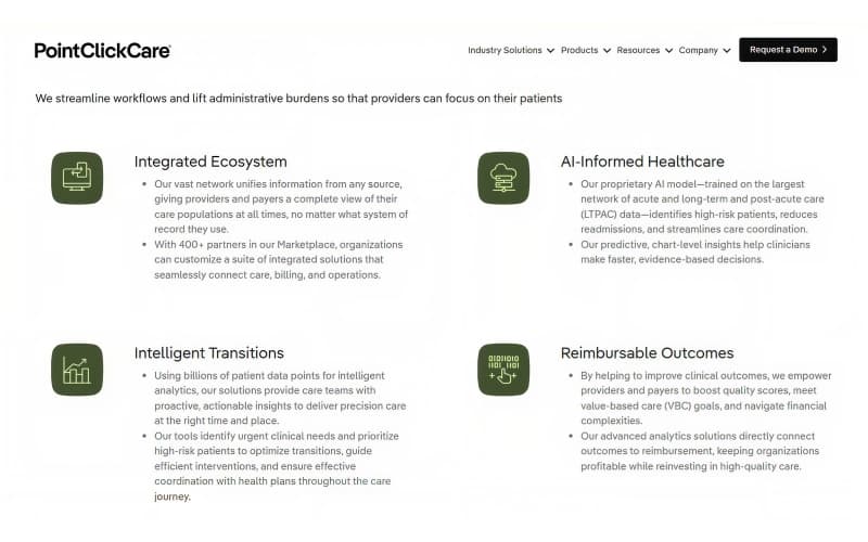 PointClickCare Streamline Workflows