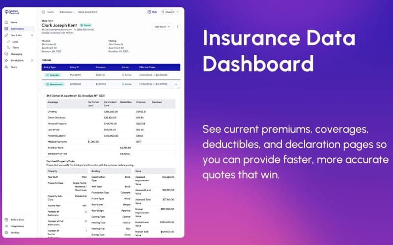 Canopy Connect Insurance Data Dashboard